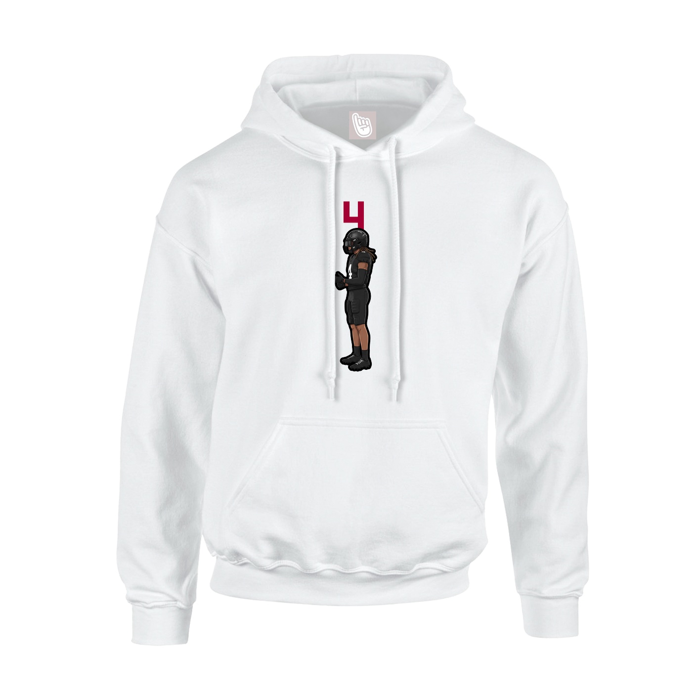 Youth Hoodie — Number Top in White