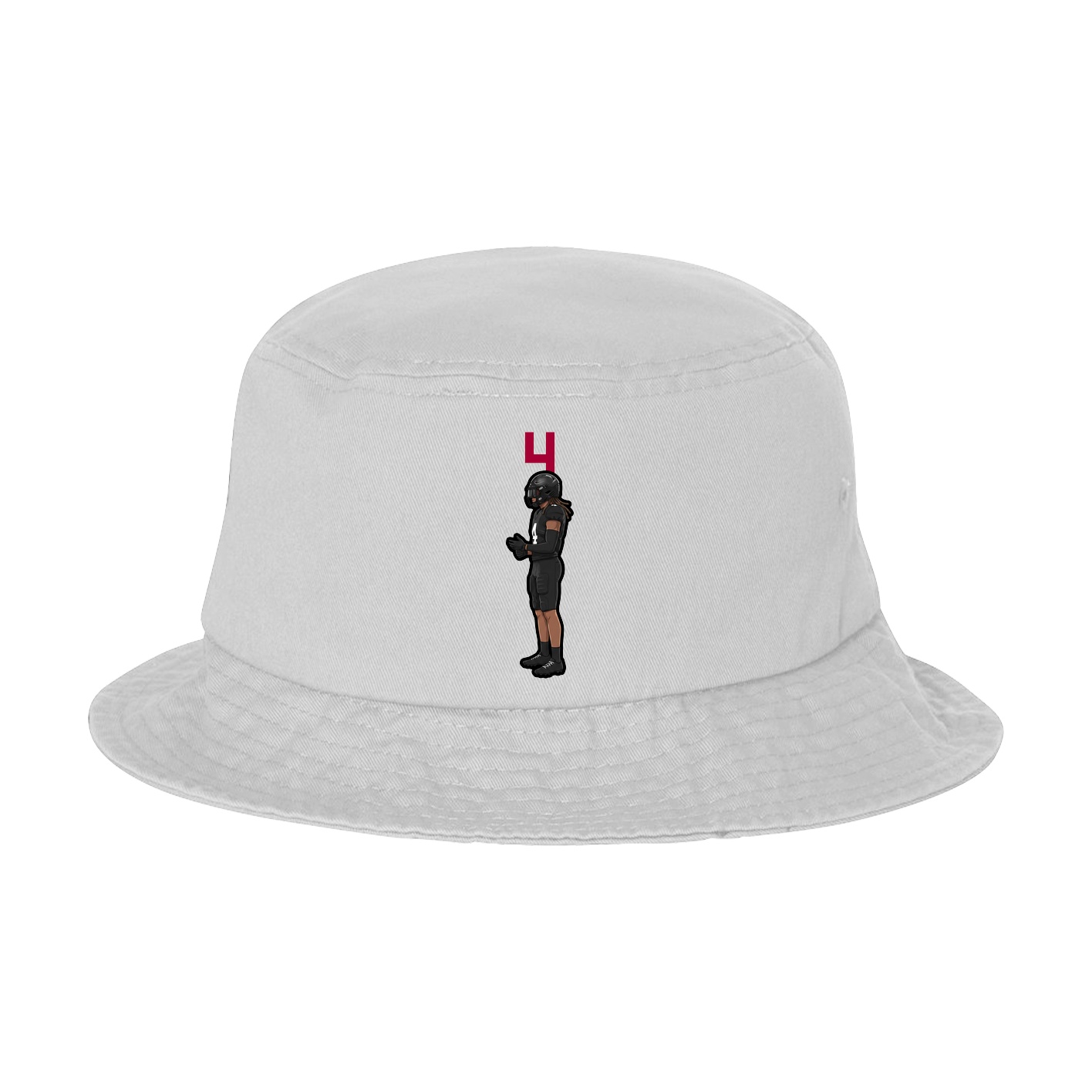 Bucket Cap — Number Top in White