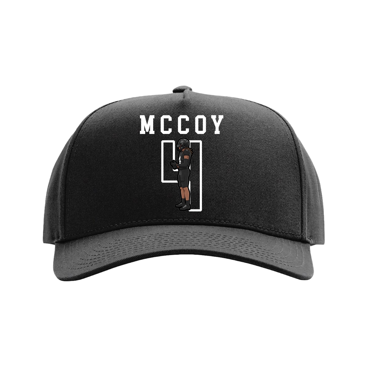 Full Fabric Five-Panel Champ Cap — Shirsey in Black