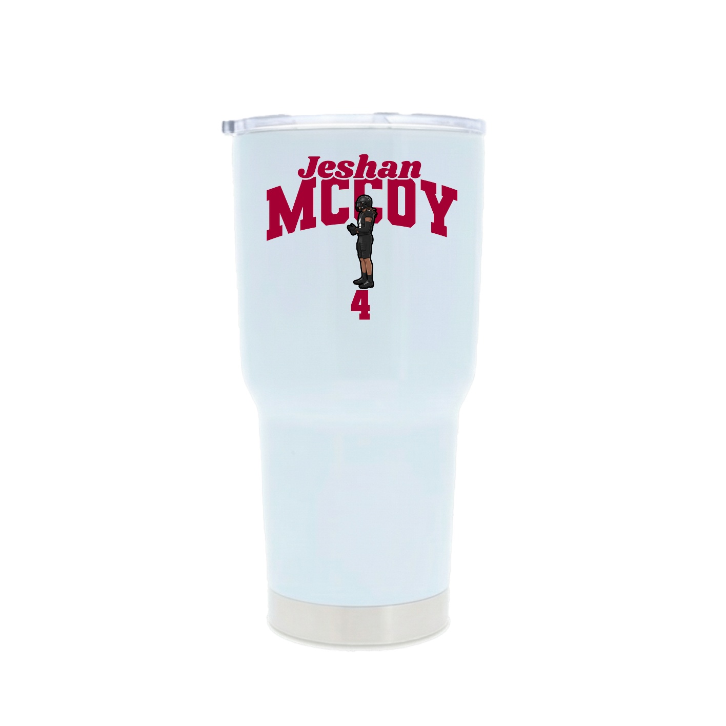 30oz Stainless Steel Tumbler — Signature Arch in White