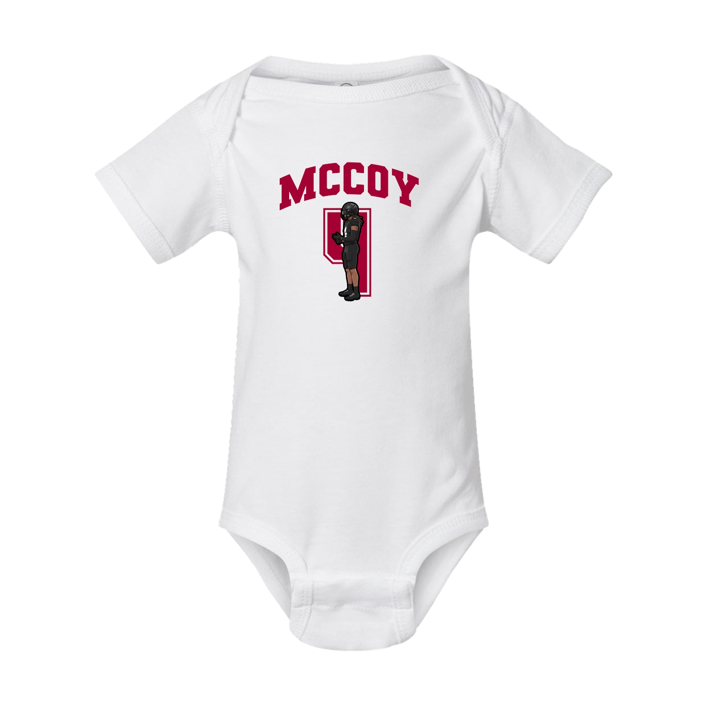 Baby Onesie — Number in White