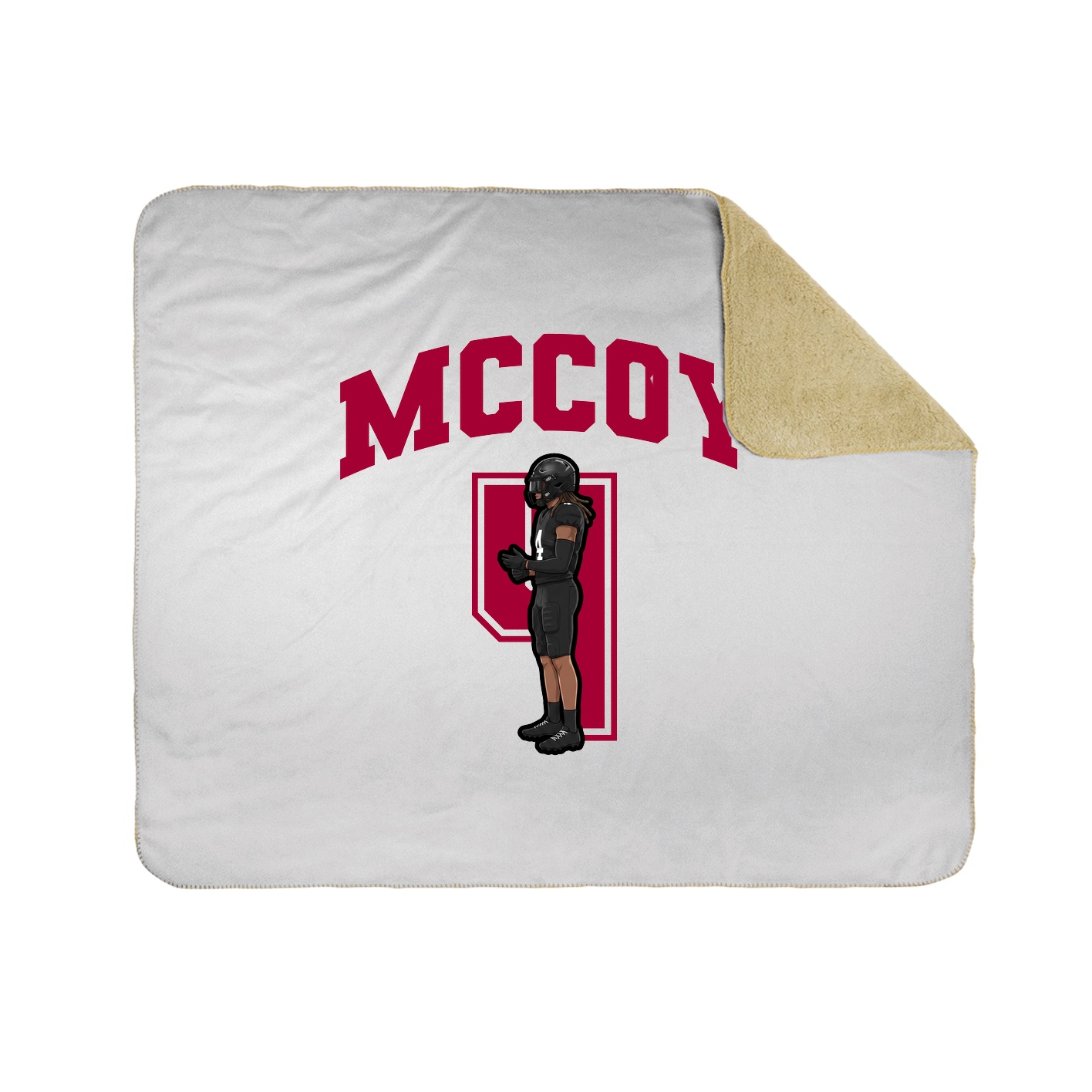 Throw Blanket — Number in White