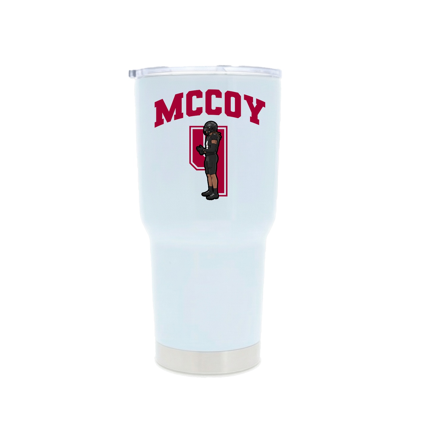 30oz Stainless Steel Tumbler — Number in White