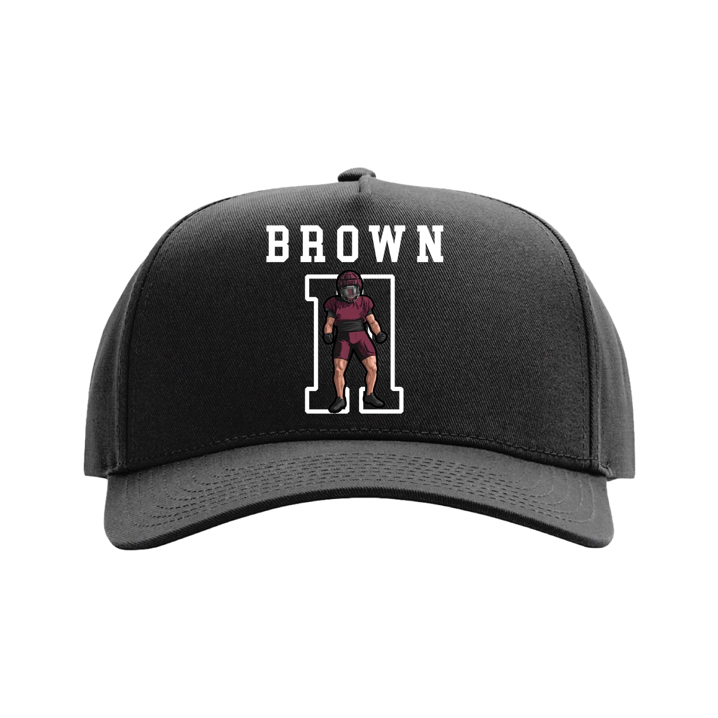 Full Fabric Five-Panel Champ Cap — Shirsey in Black