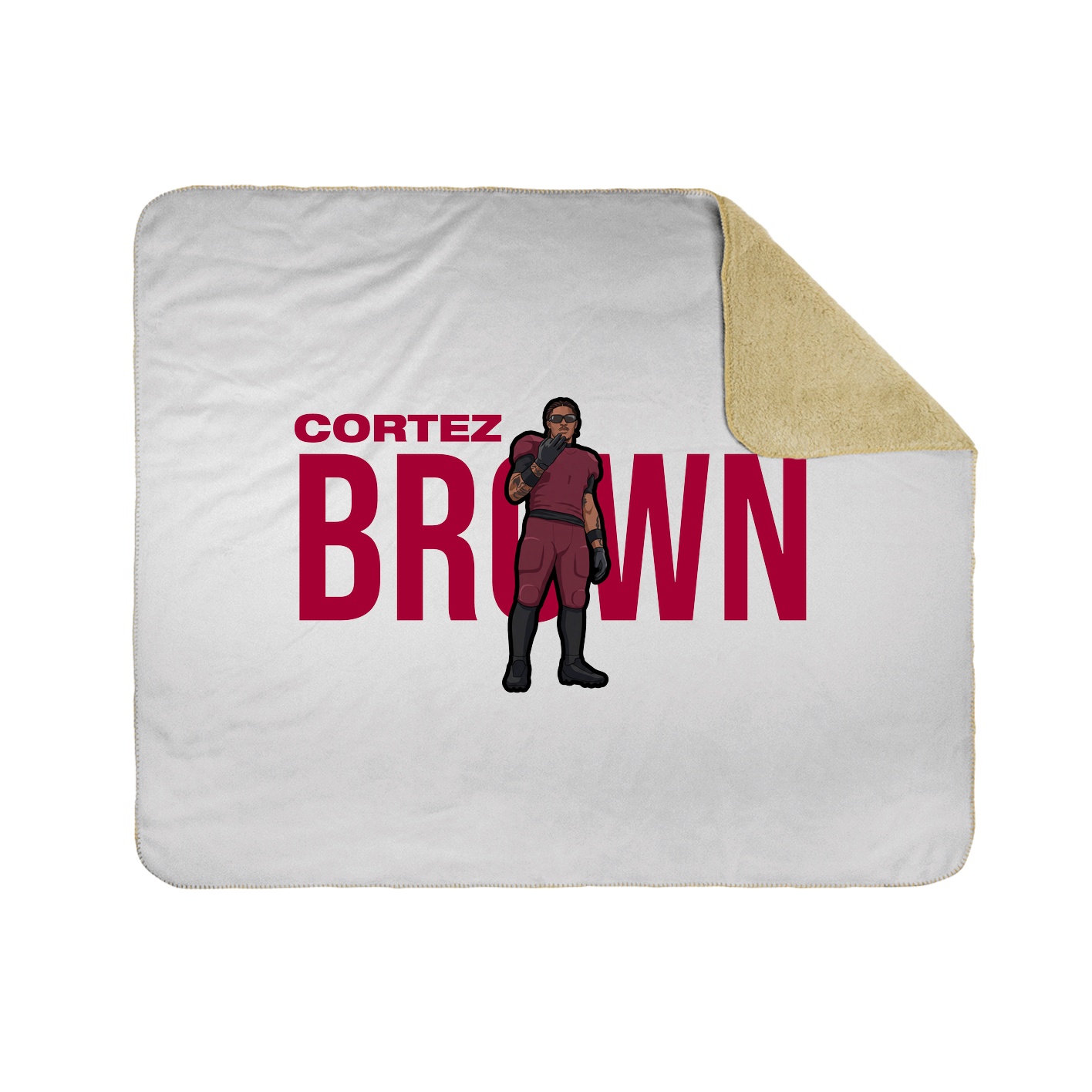 Throw Blanket — Player Name in White