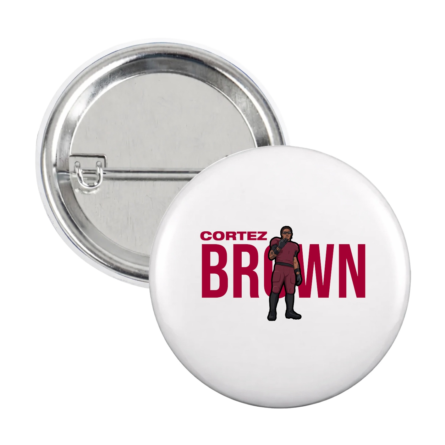 Game Day Button — Player Name in White