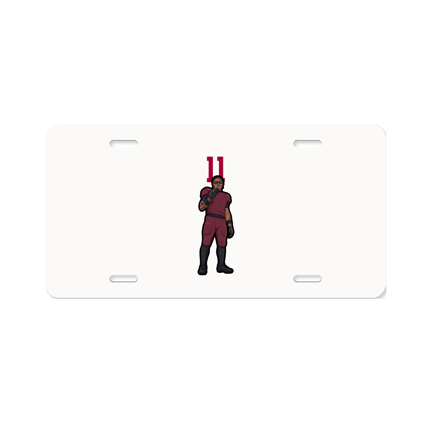 License Plate — Number Top in Classic