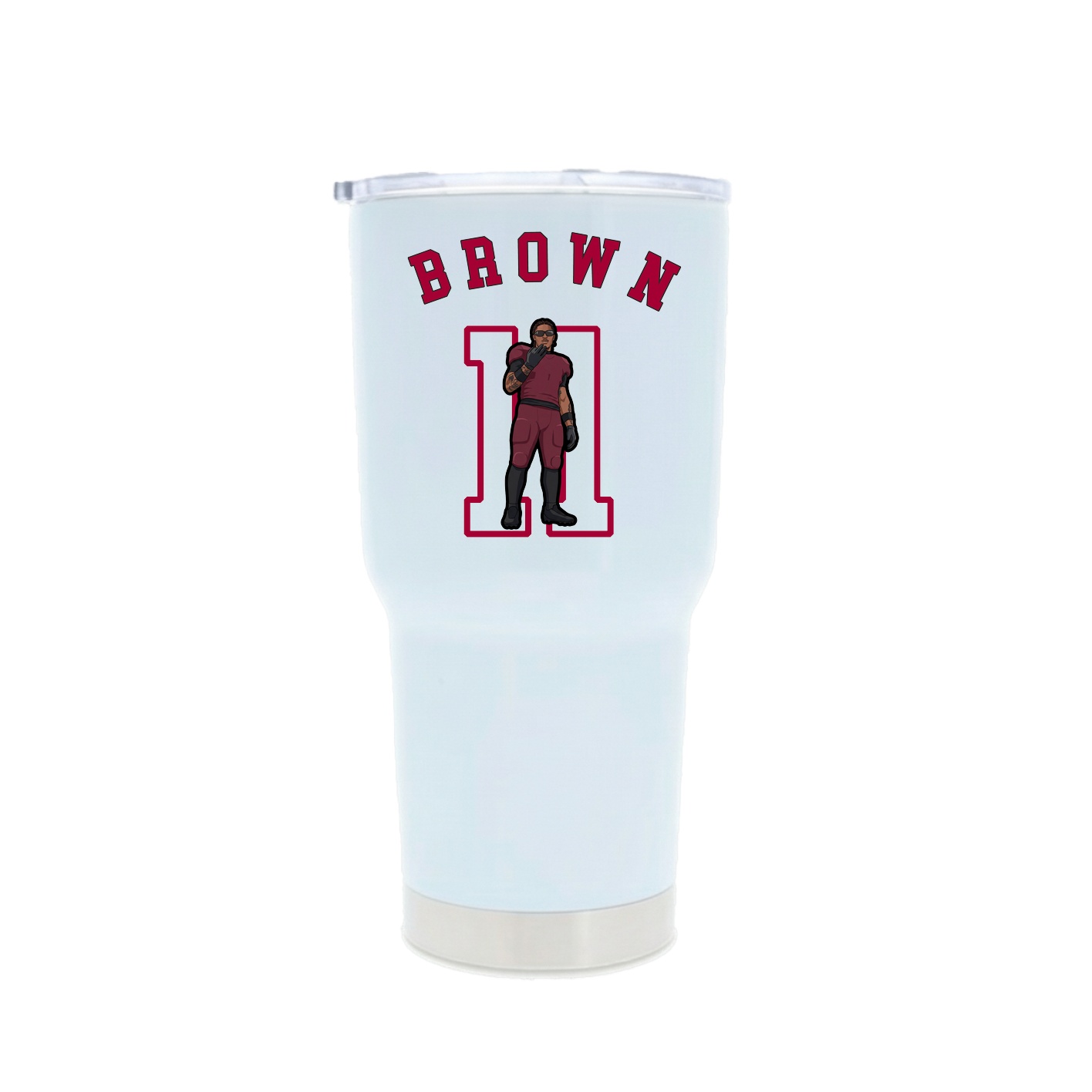 30oz Stainless Steel Tumbler — Shirsey Arch in White