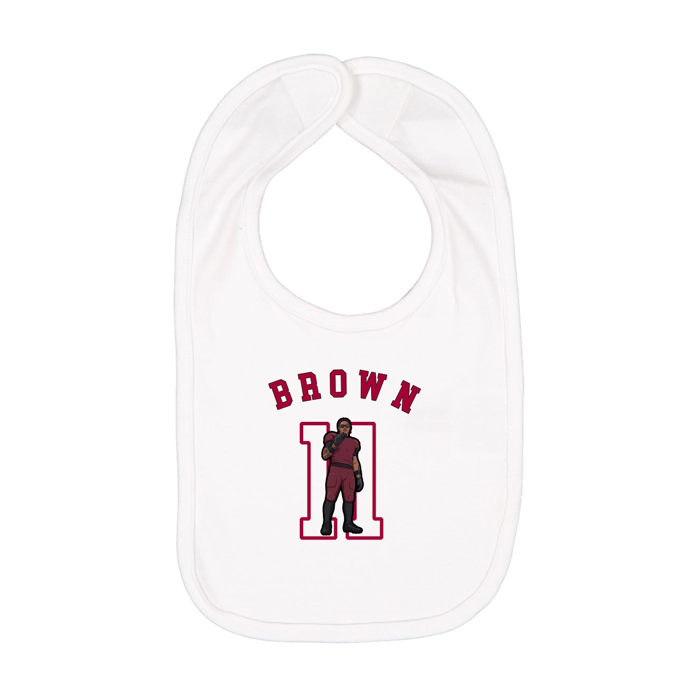 Infant Bib — Shirsey Arch in White