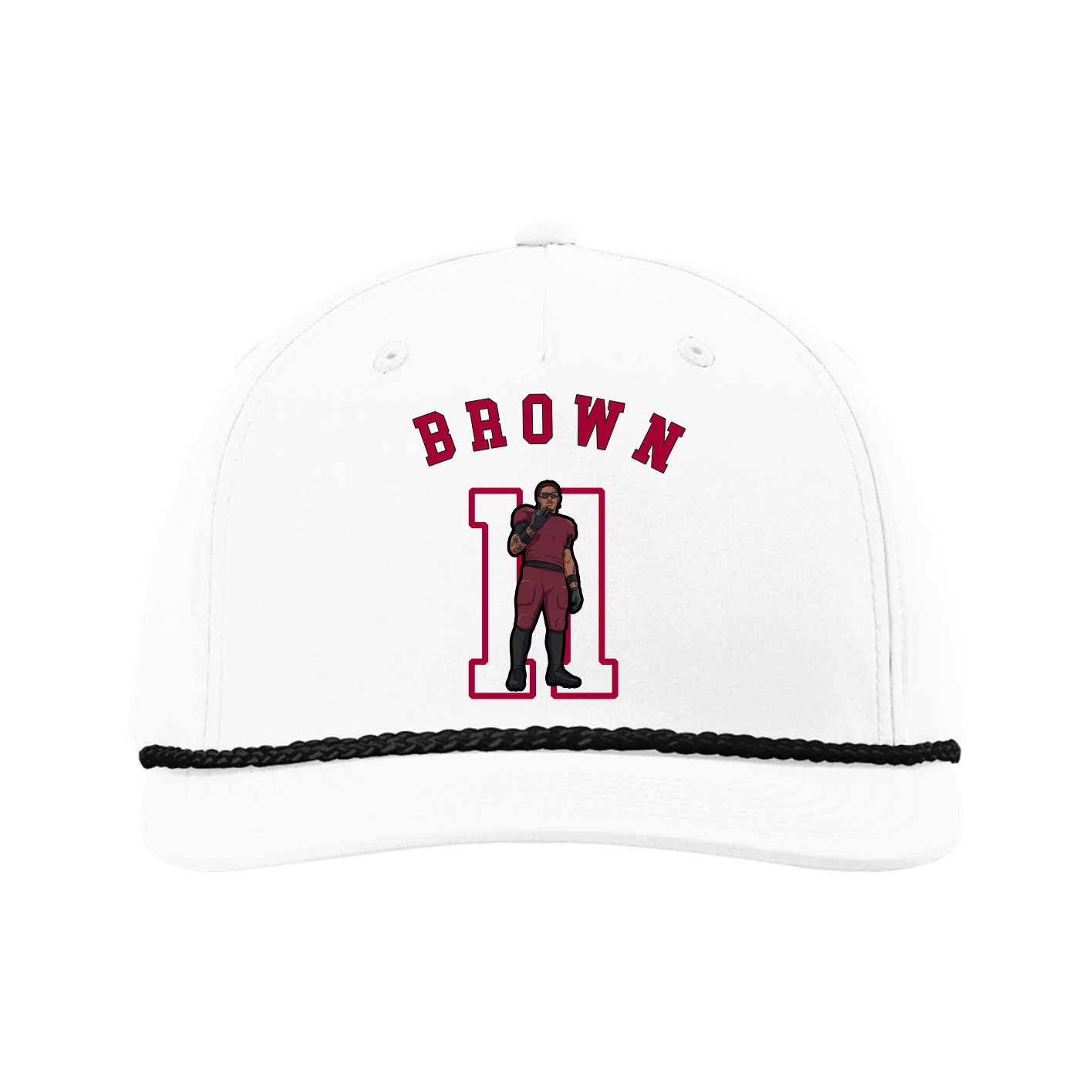 Five-Panel Classic Rope Cap — Shirsey Arch in White