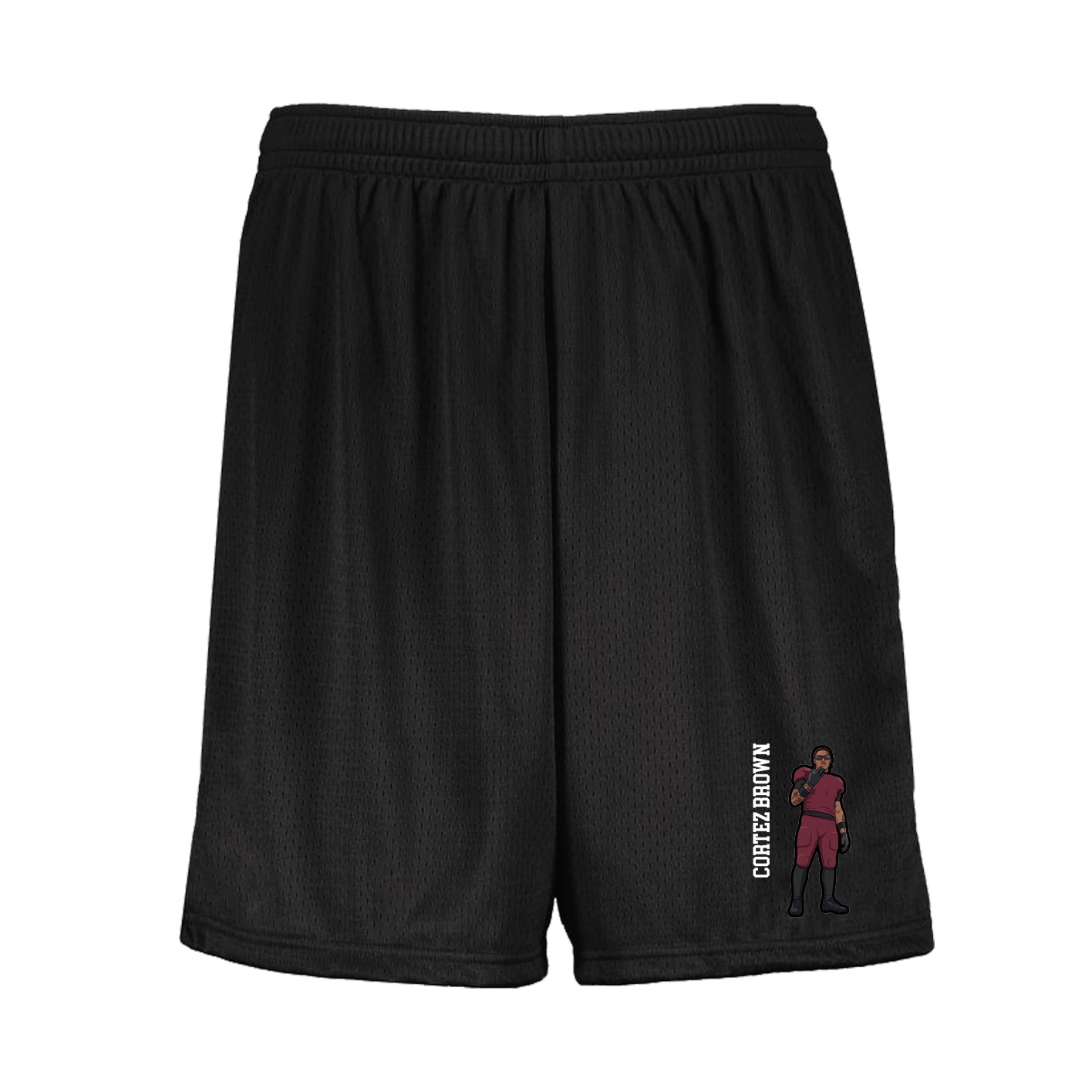 Shorts — Name Vertical in Black