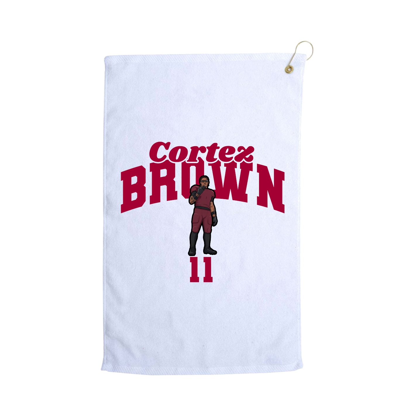 Golf Towel — Signature Arch in White
