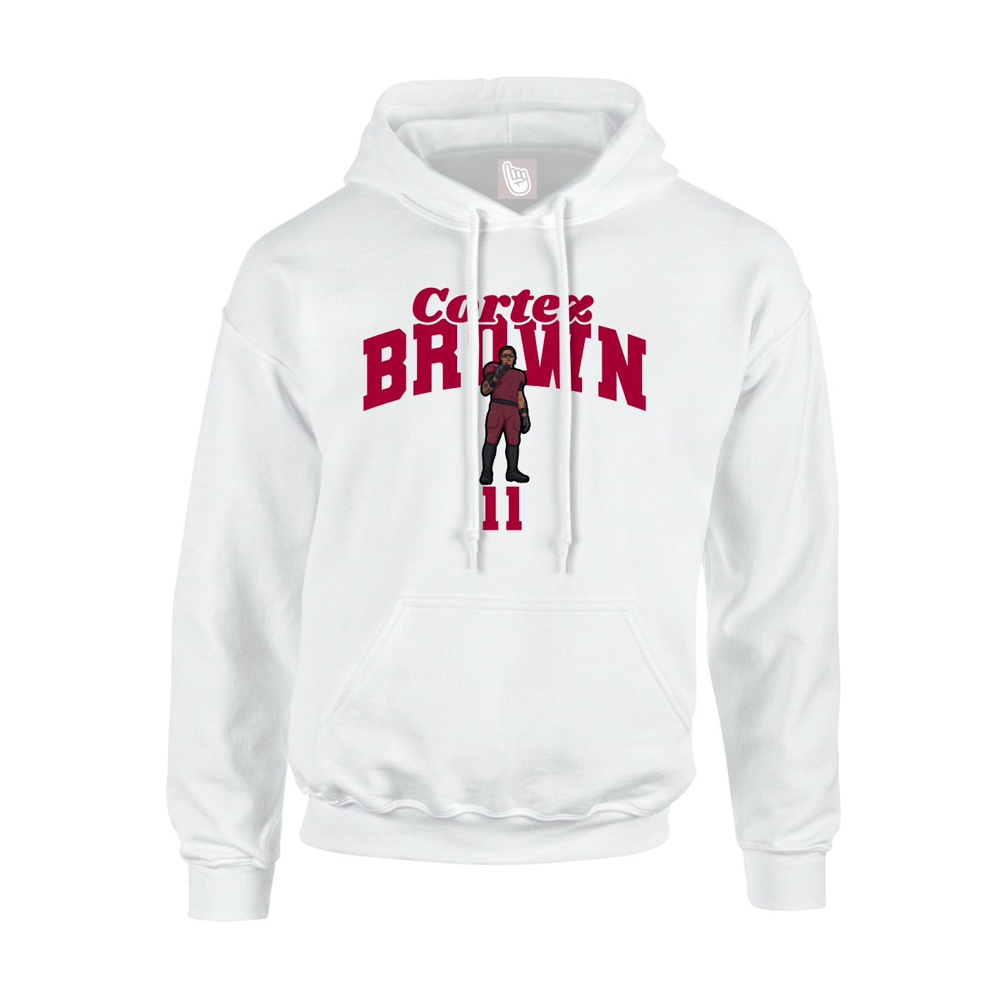 Hoodie — Signature Arch in White