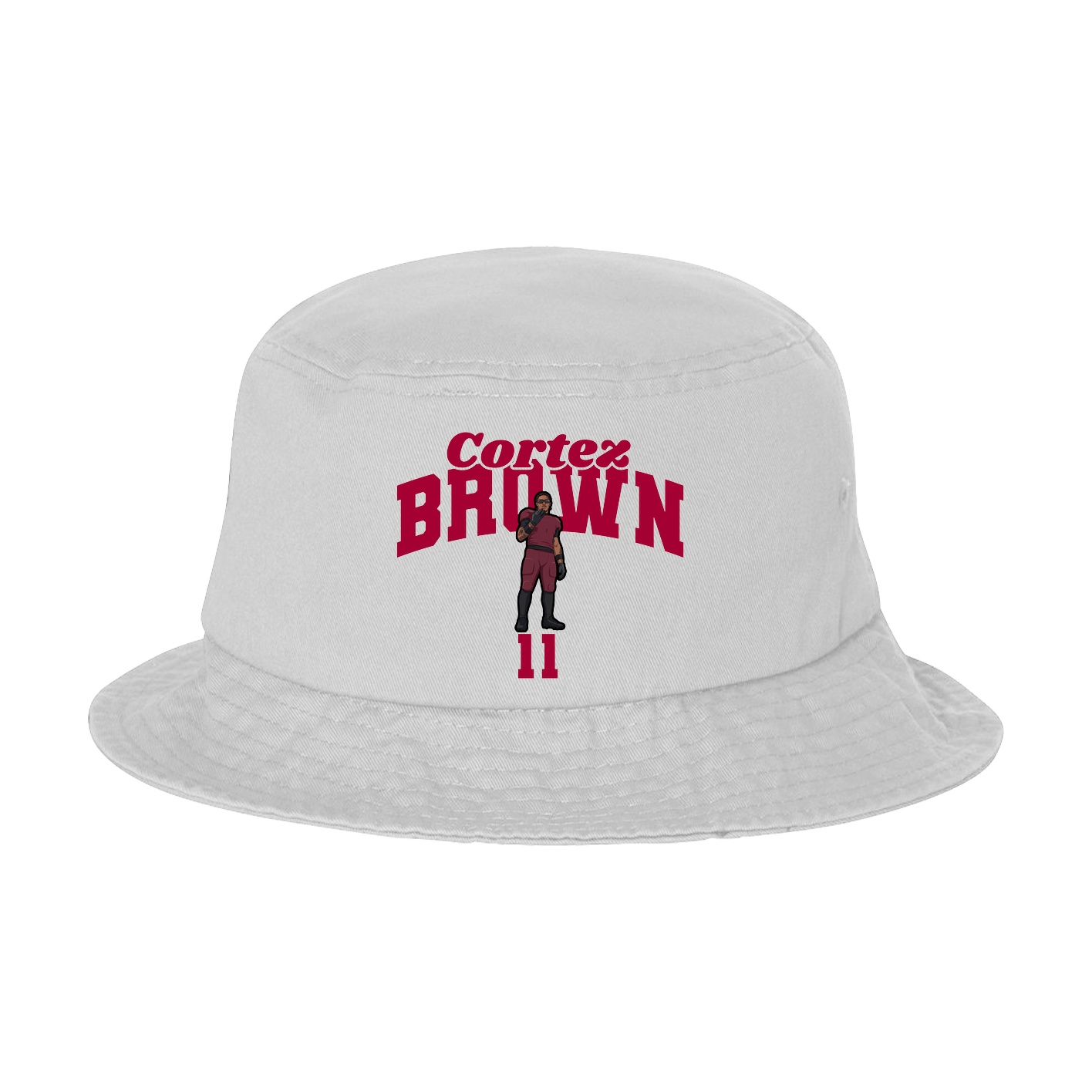 Bucket Cap — Signature Arch in White