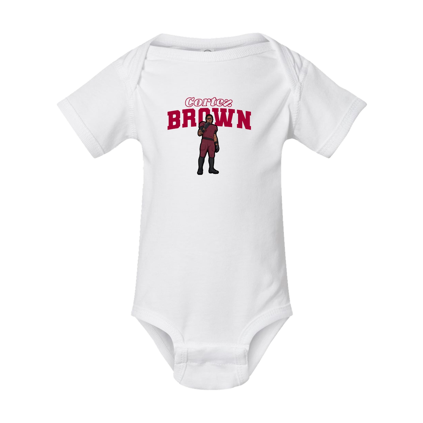 Baby Onesie — Name Arch in White