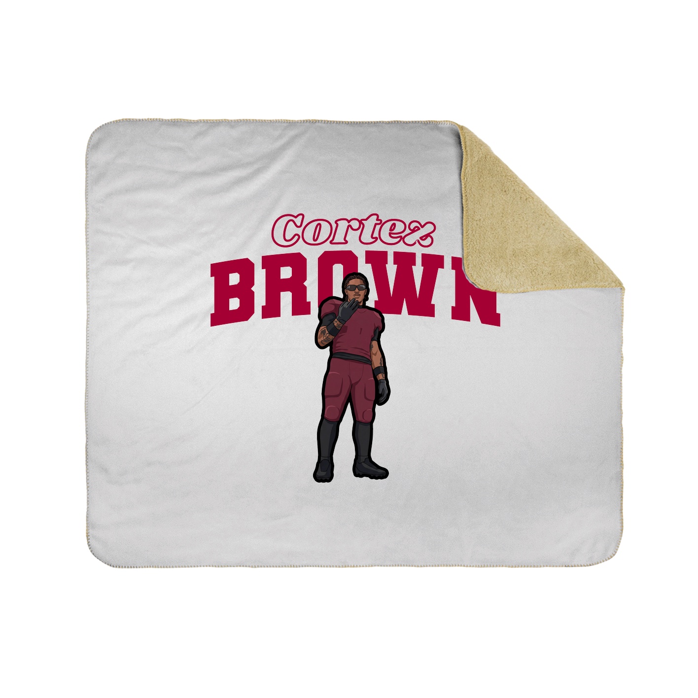 Throw Blanket — Name Arch in White