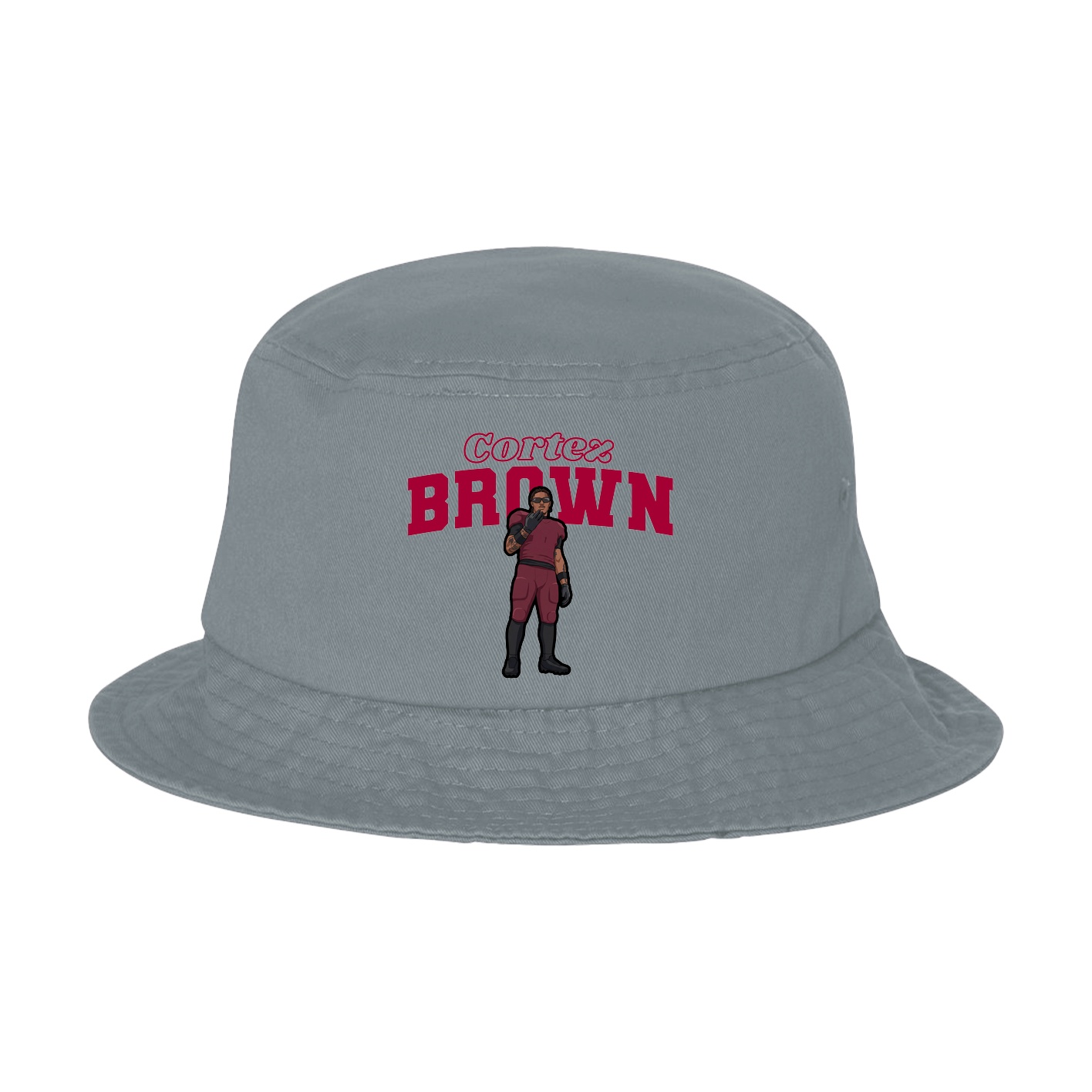 Bucket Cap — Name Arch in Grey