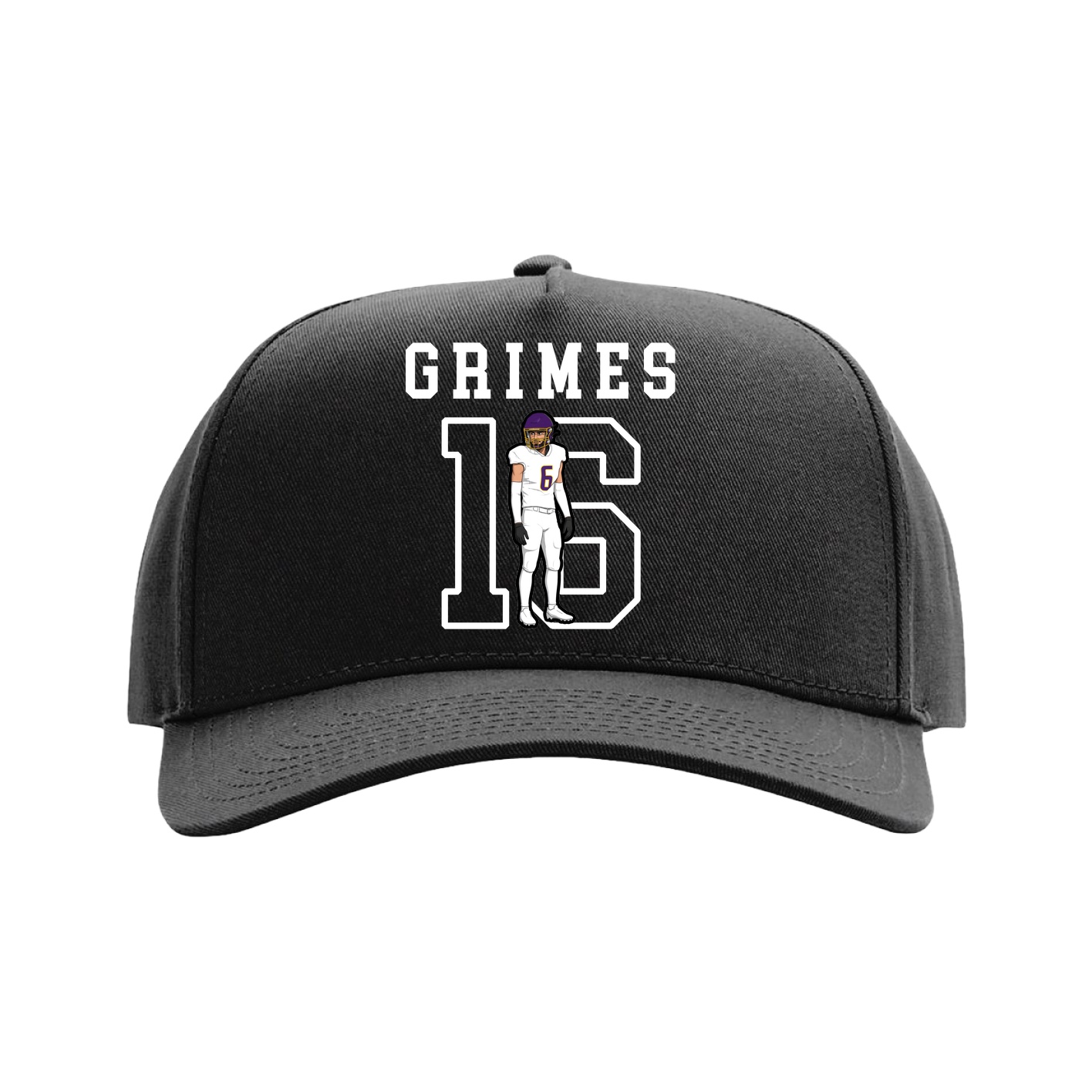 Full Fabric Five-Panel Champ Cap — Shirsey in Black