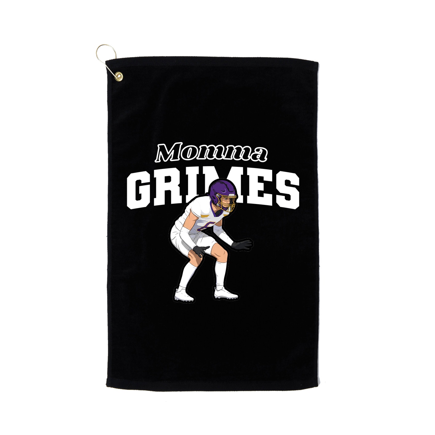 Golf Towel — Mothers Day Block in Black