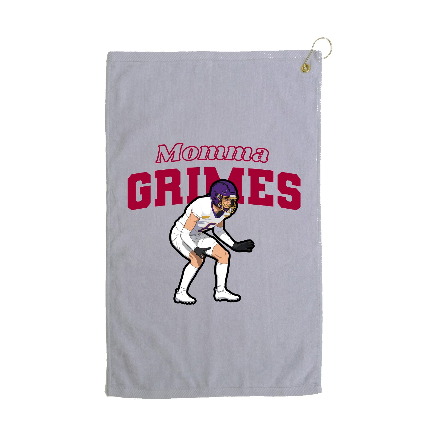 Golf Towel — Mothers Day Block in Grey