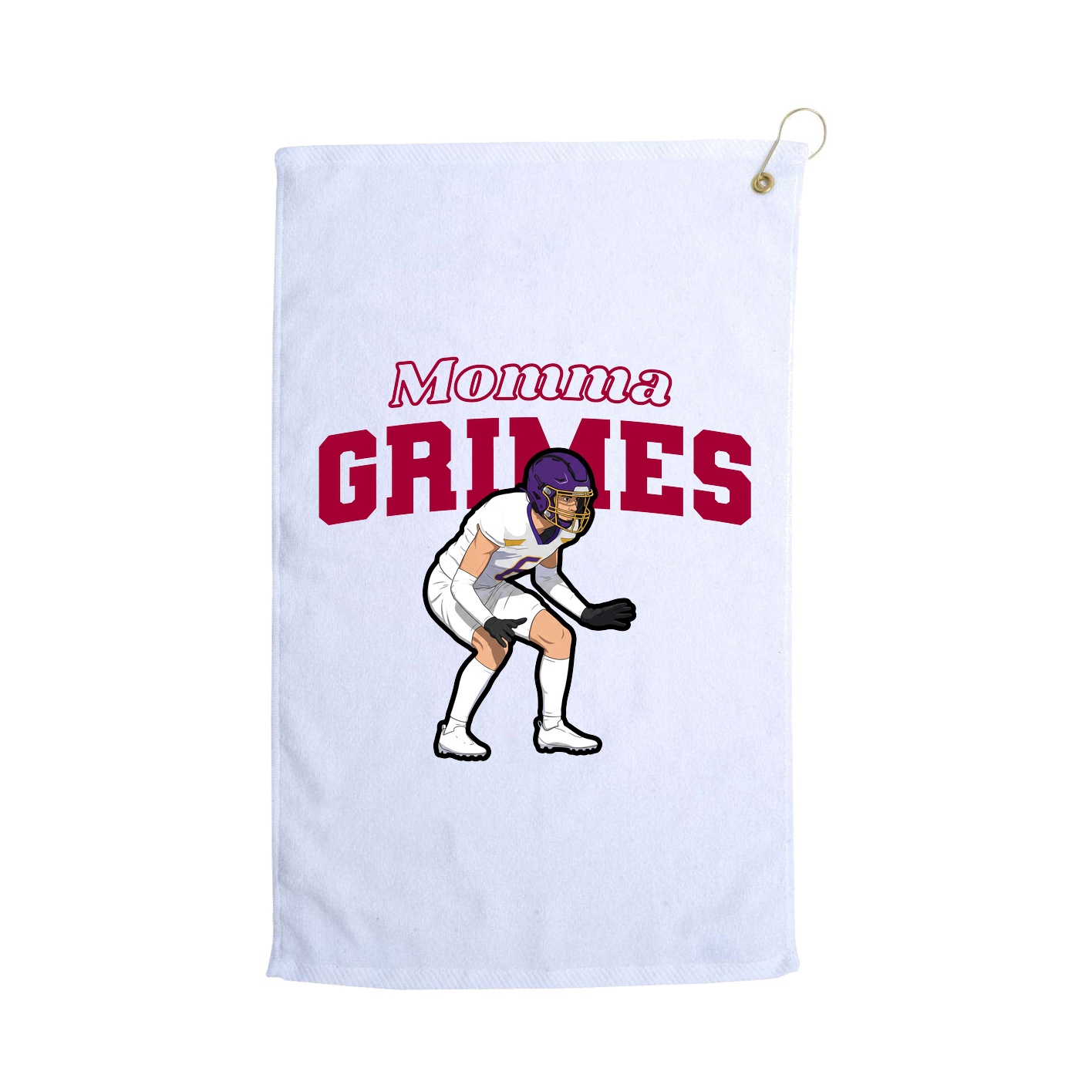 Golf Towel — Mothers Day Block in White
