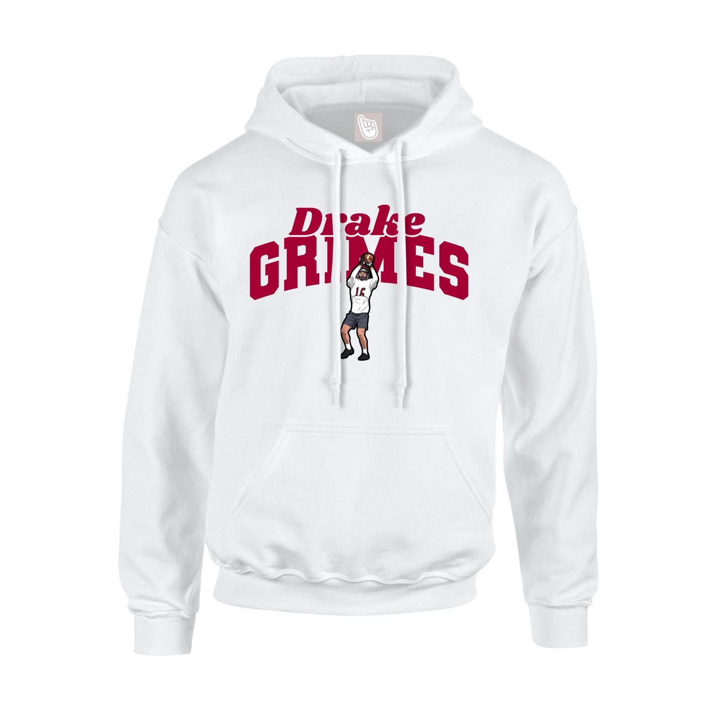Youth Hoodie — Signature Arch in White