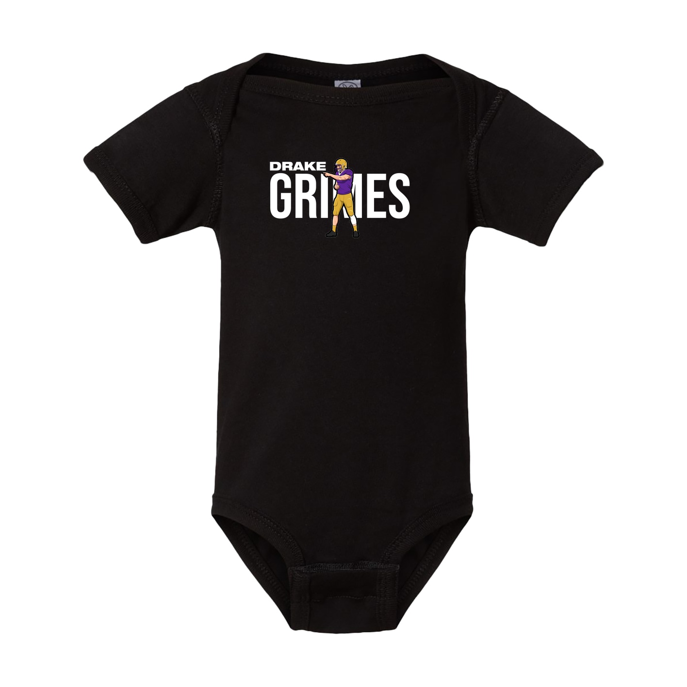 Baby Onesie — Player Name in Black