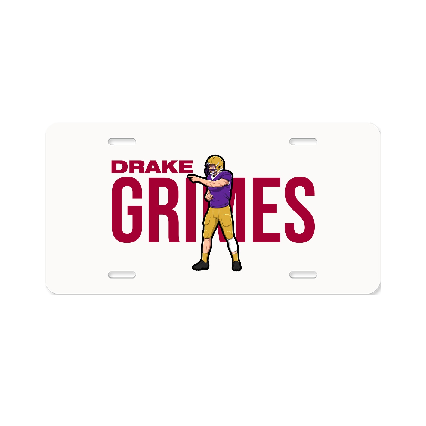 License Plate — Player Name in Classic