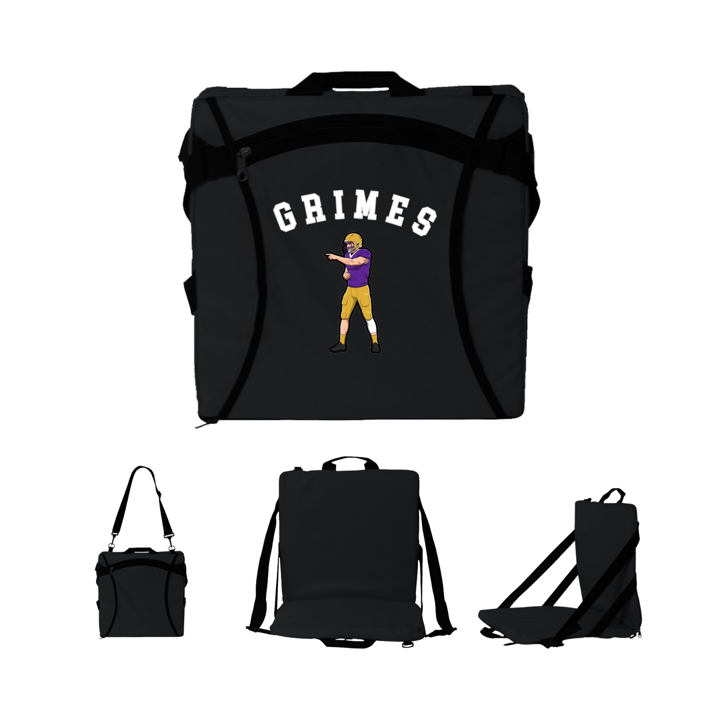 Folding Stadium Seat — Shirsey Arch in Black