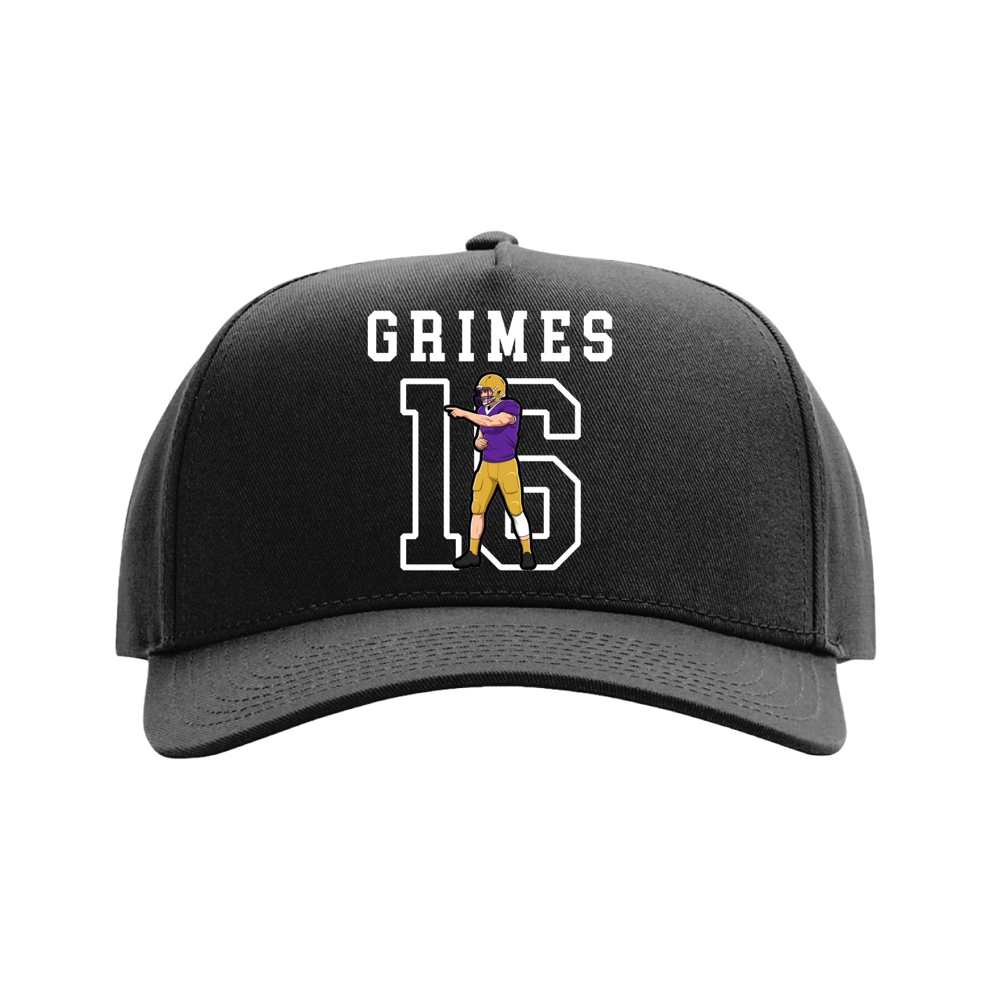 Full Fabric Five-Panel Champ Cap — Shirsey in Black