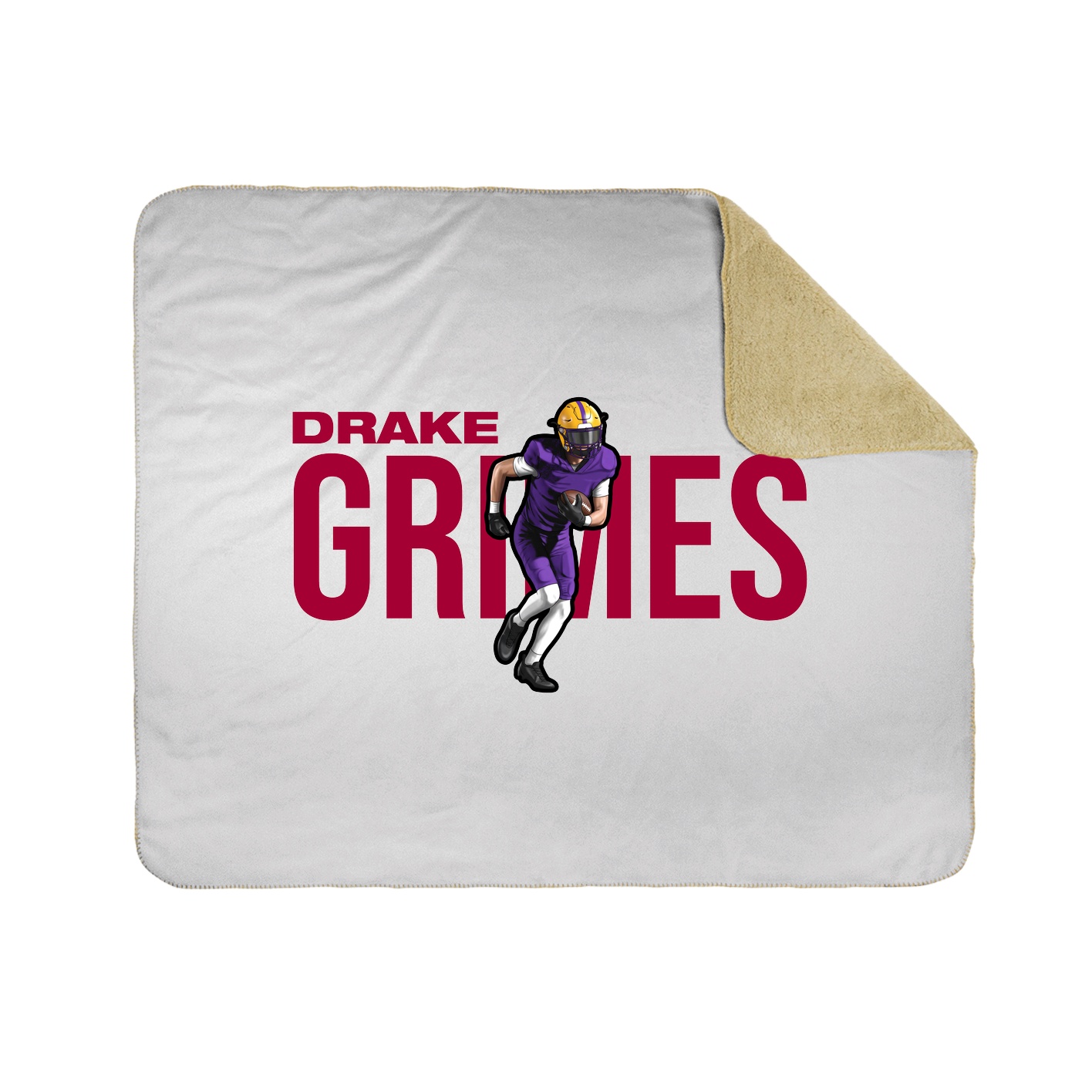 Throw Blanket — Player Name in White