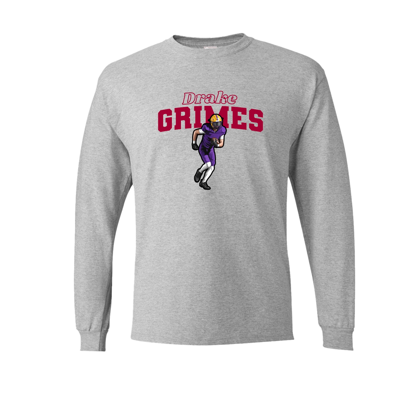 Long Sleeve Tee — Name Arch in Grey