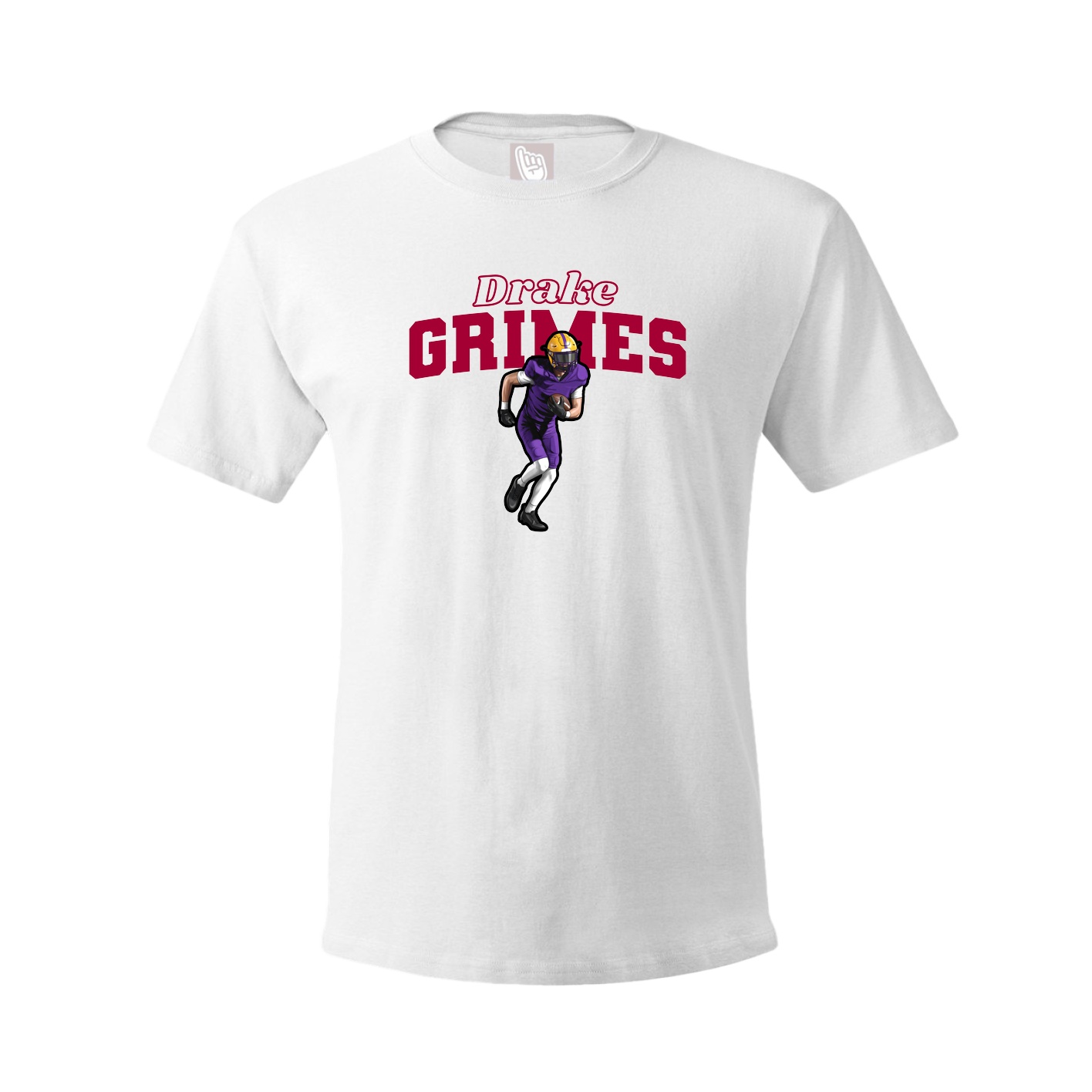 Youth Tee — Name Arch in White