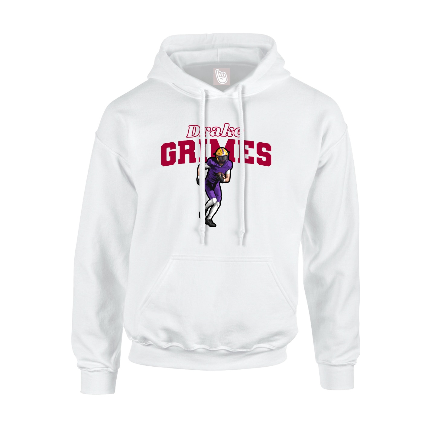 Hoodie — Name Arch in White