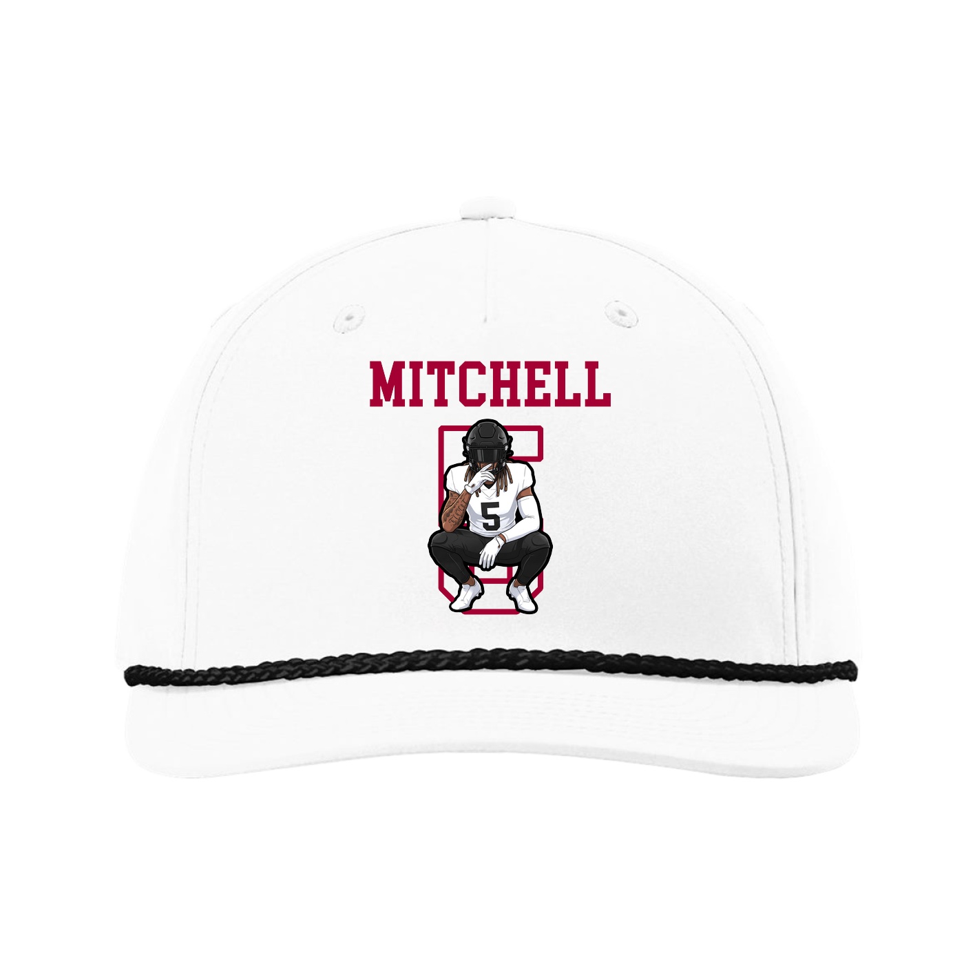 Five-Panel Classic Rope Cap — Shirsey in White