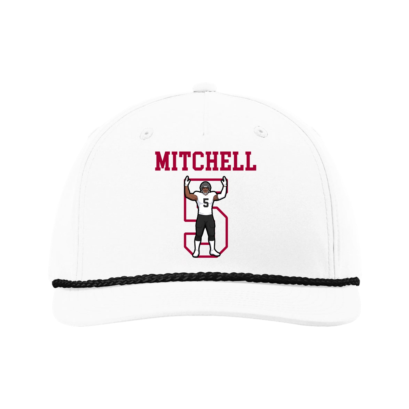 Five-Panel Classic Rope Cap — Shirsey in White