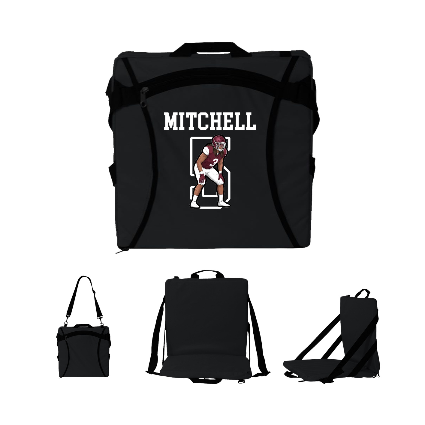 Folding Stadium Seat — Shirsey in Black