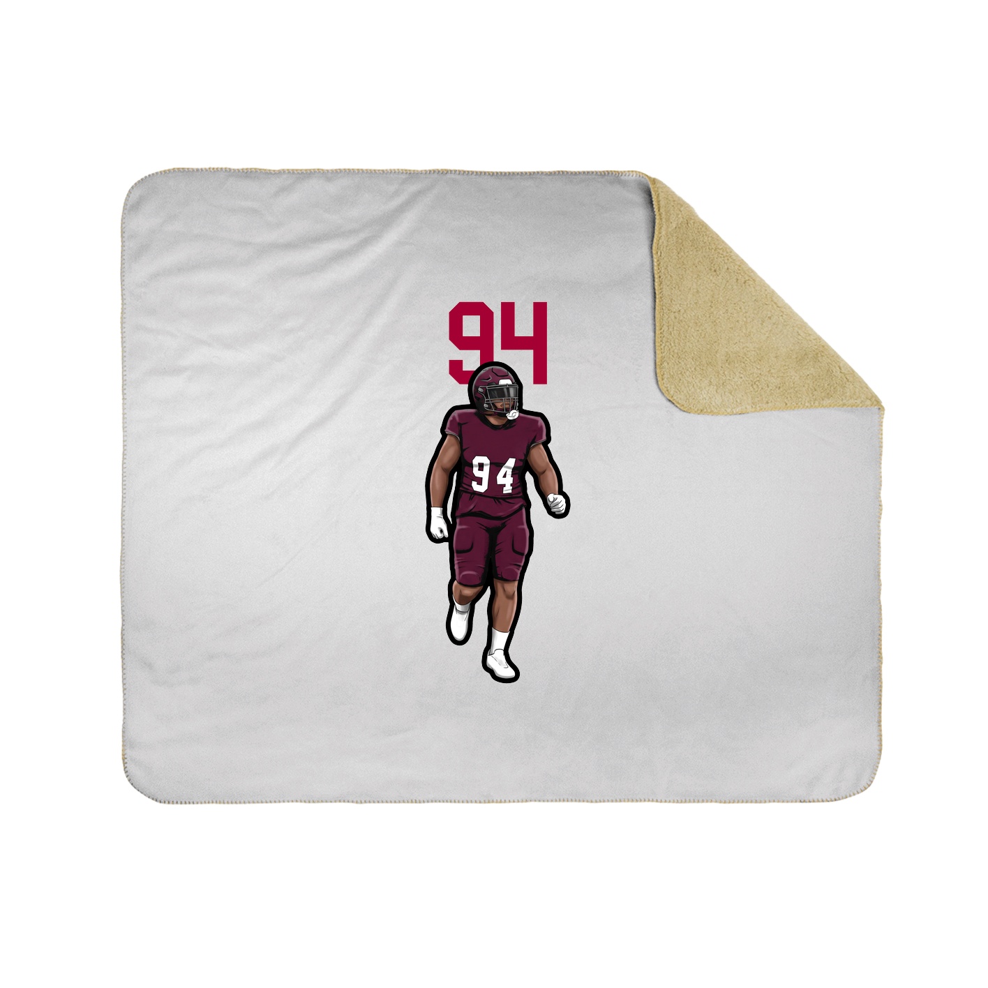 Throw Blanket — Number Top in White