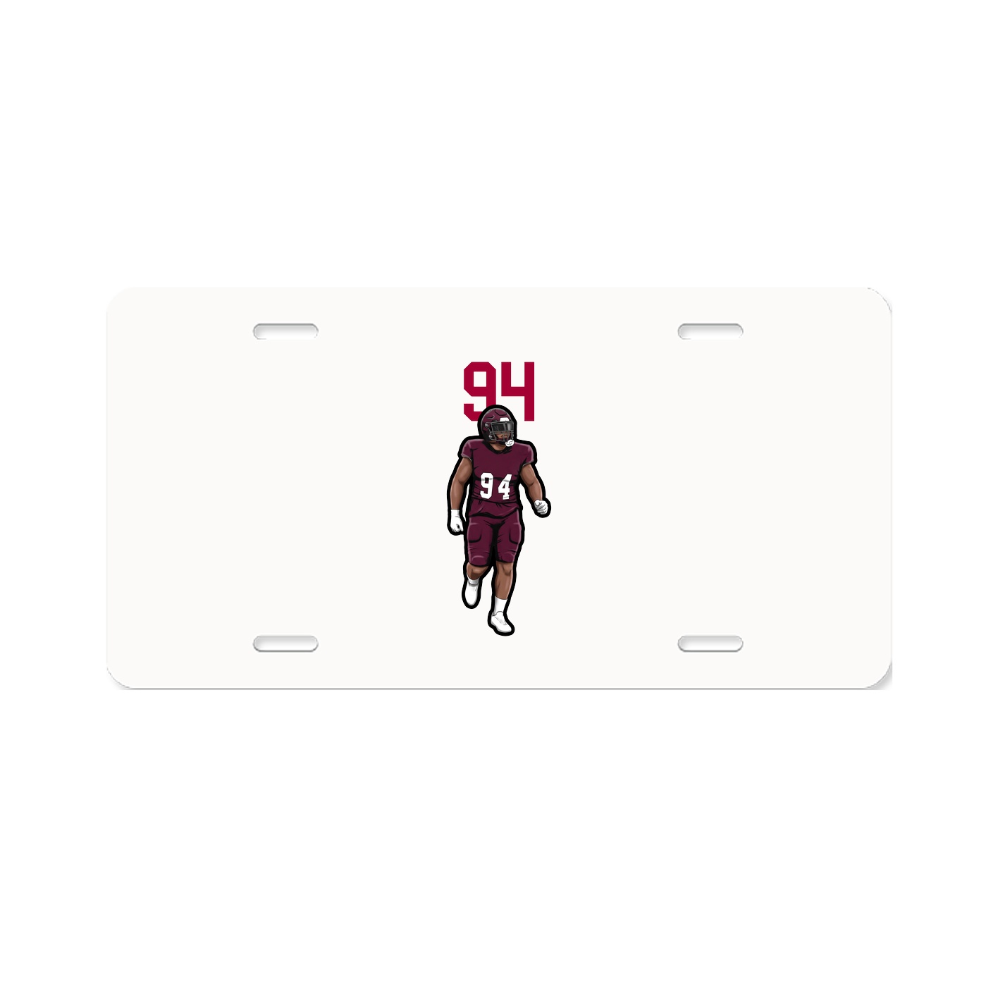 License Plate — Number Top in Classic