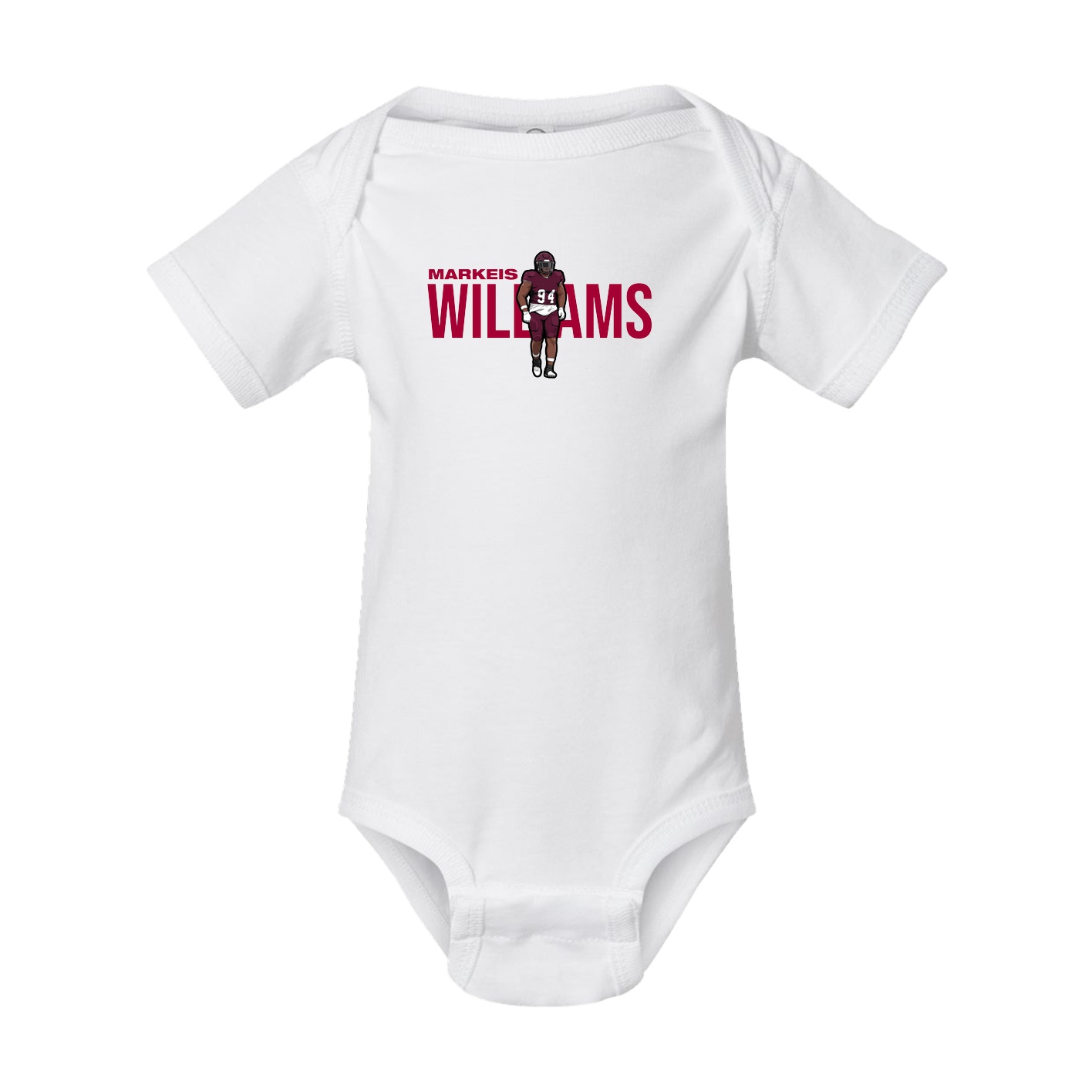 Baby Onesie — Player Name in White