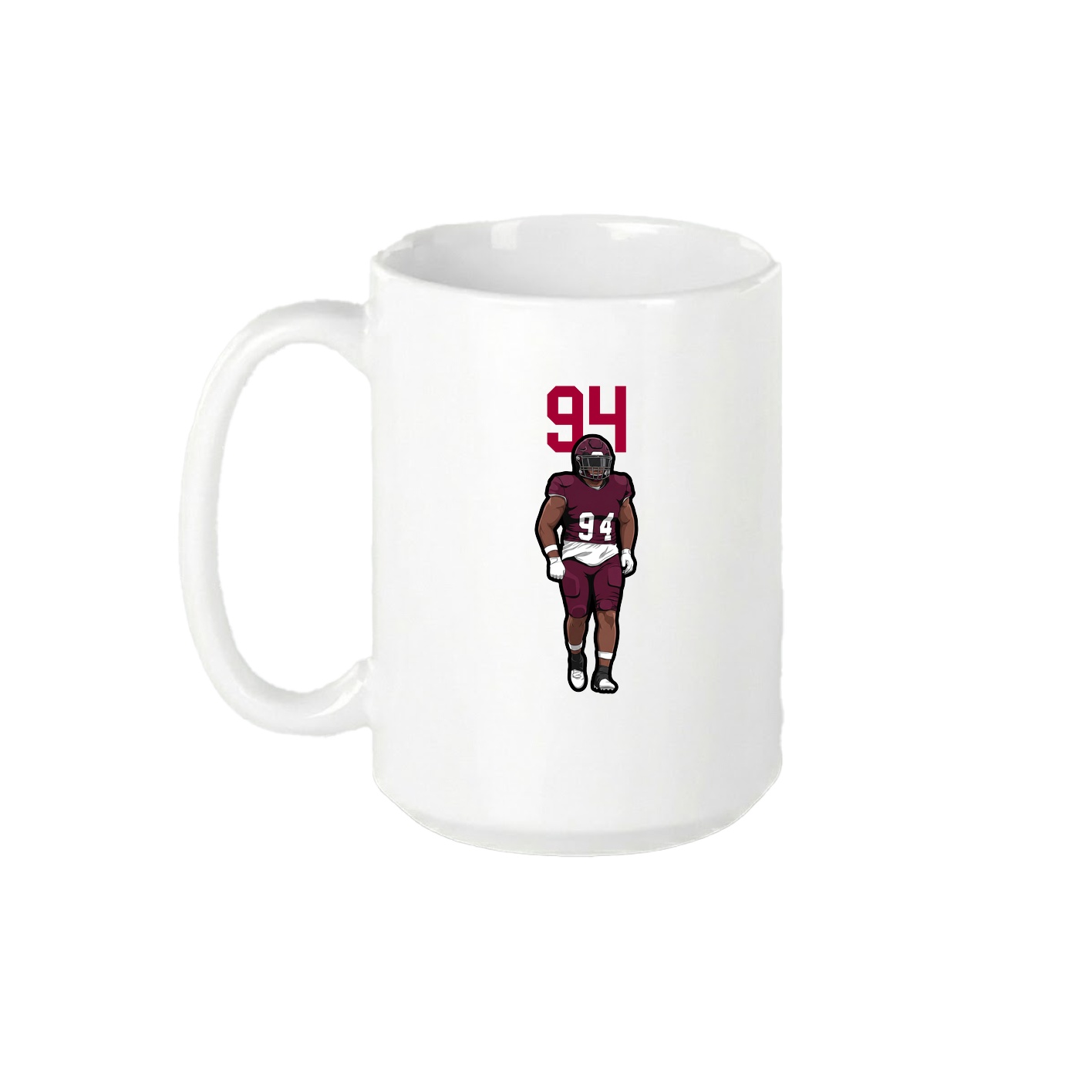 15oz Coffee Mug — Number Top in White