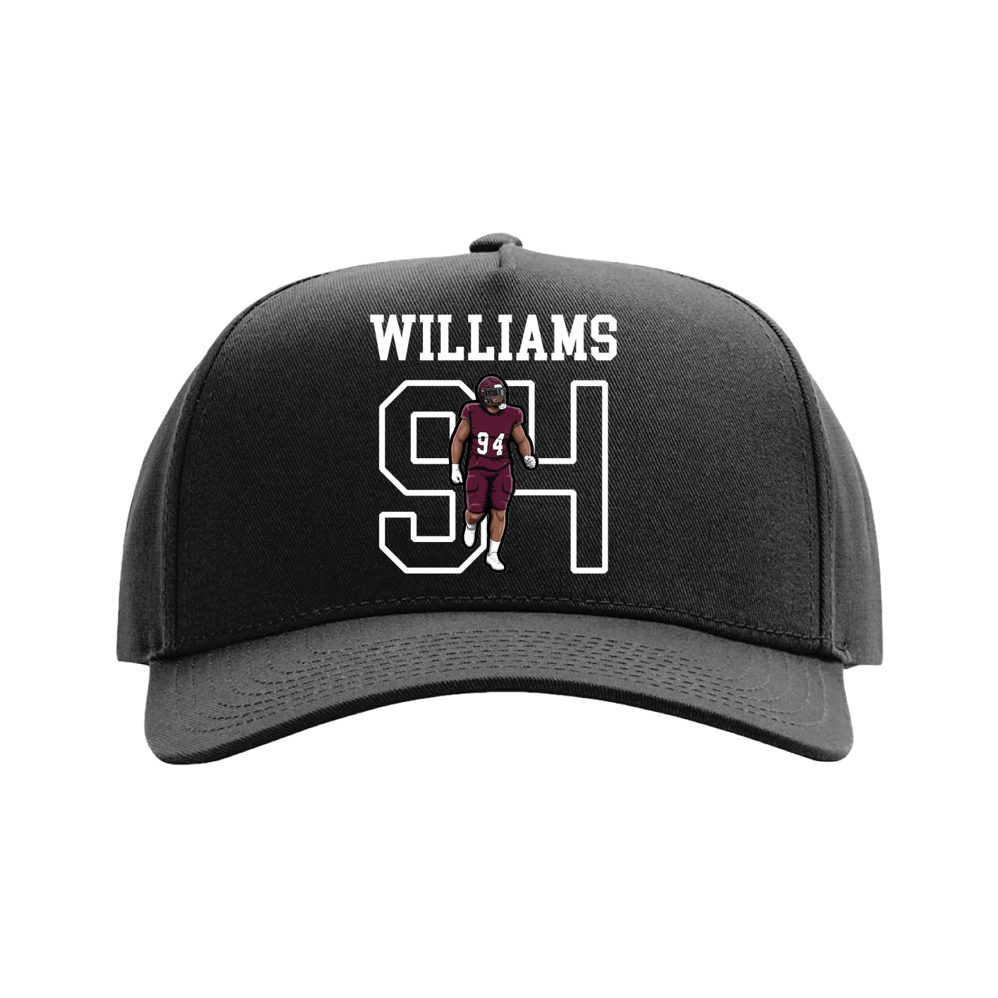 Full Fabric Five-Panel Champ Cap — Shirsey in Black
