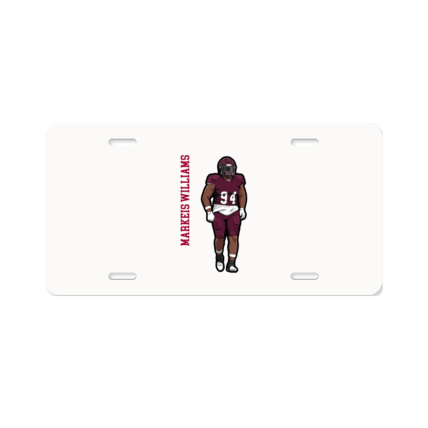 License Plate — Name Vertical in Classic