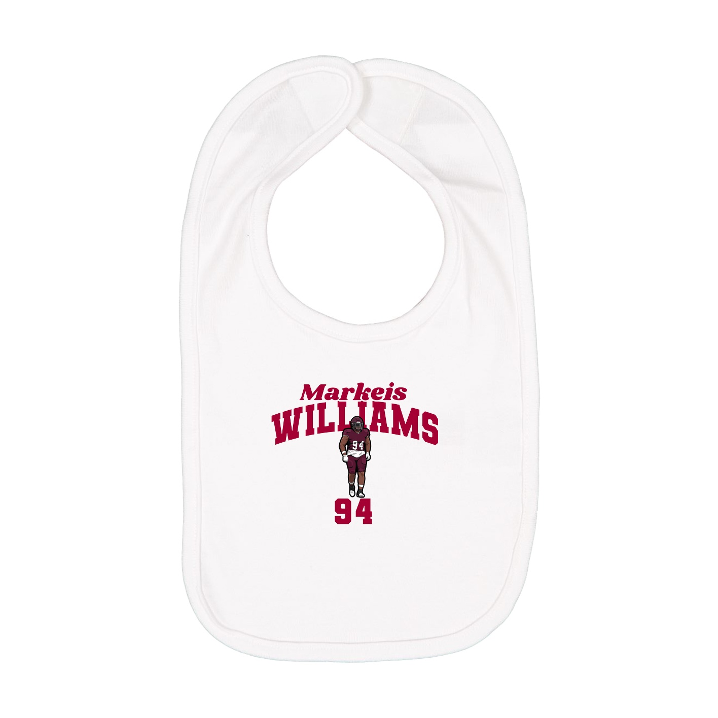 Infant Bib — Signature Arch in White
