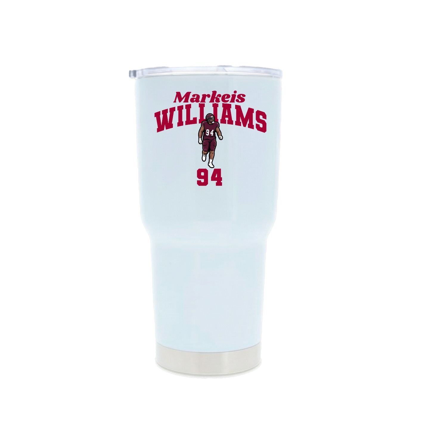 30oz Stainless Steel Tumbler — Signature Arch in White