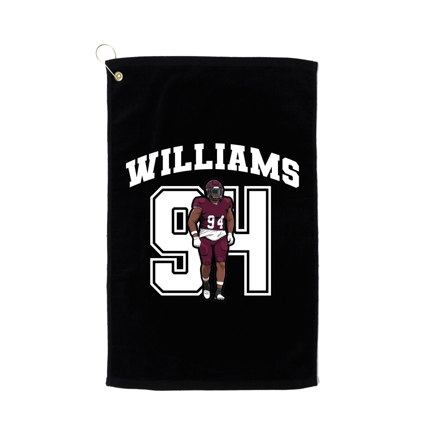 Golf Towel — Number in Black