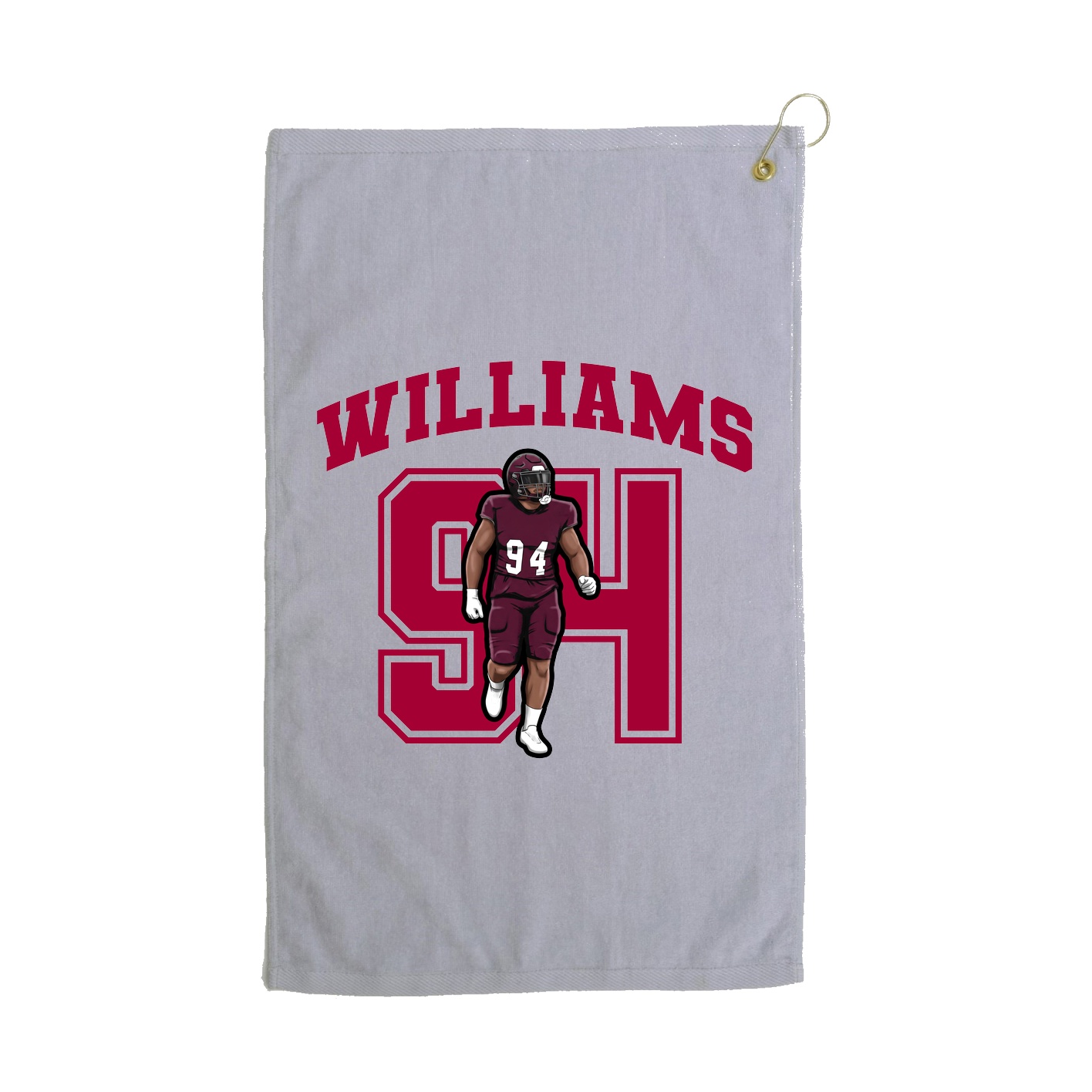 Golf Towel — Number in Grey
