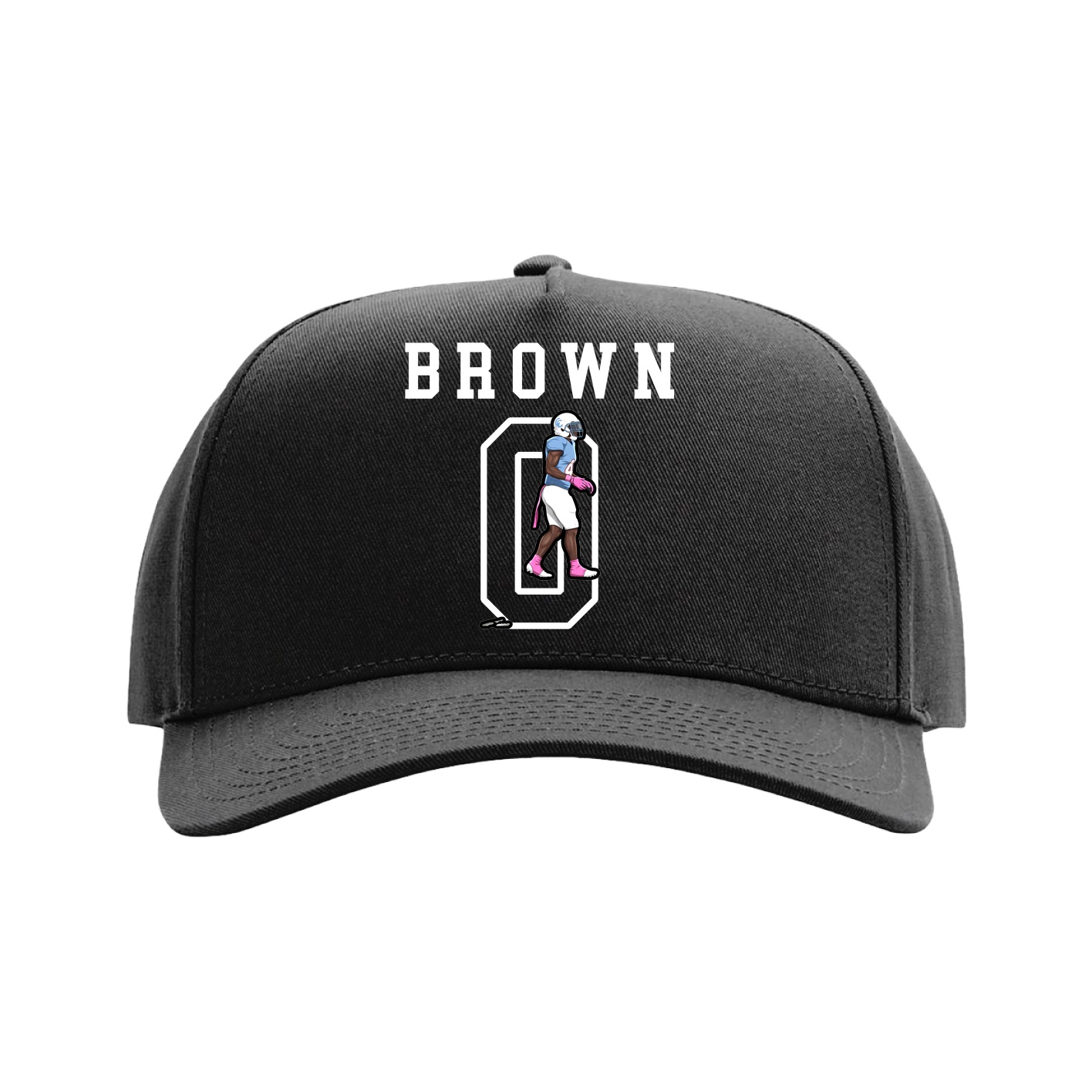 Full Fabric Five-Panel Champ Cap — Shirsey in Black