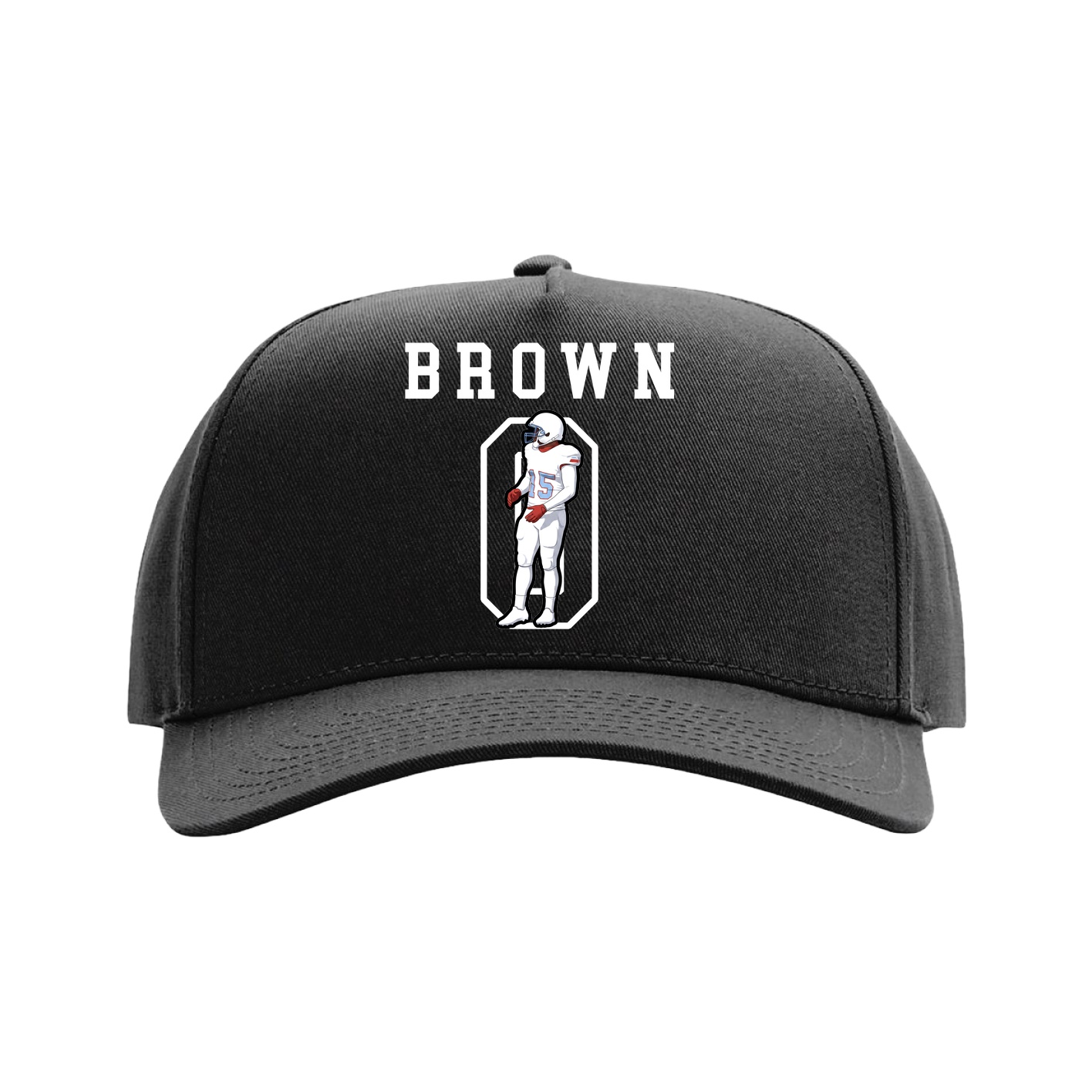 Full Fabric Five-Panel Champ Cap — Shirsey in Black