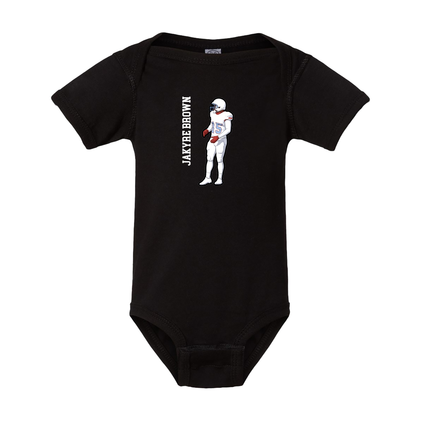 Baby Onesie — Name Vertical in Black